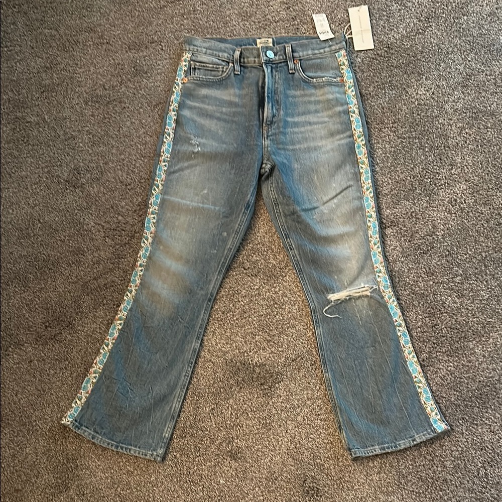 Citizens Of Humanity Demy Cropped Flare Denim Jeans size 25 NWT